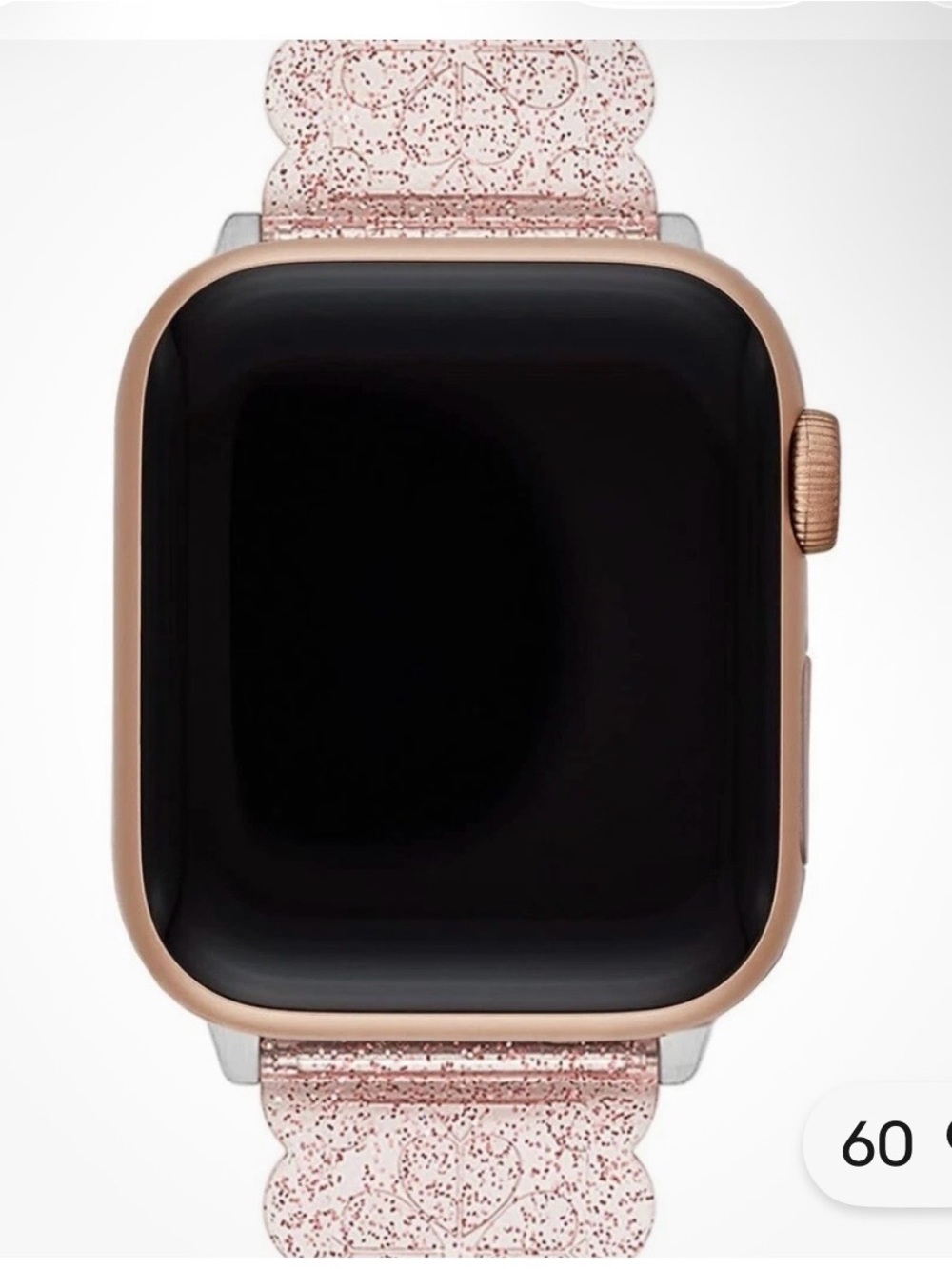 kate spade Rose Glitter Scalloped Apple Watch Band - Picture 4 of 4